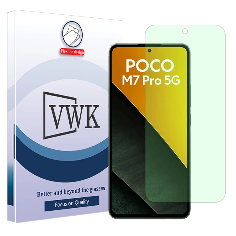 محافظ صفحه نمایش گرین لایت وی دبلیو کی مدل Eye Care مناسب برای گوشی موبایل شیائومی Poco M7 Pro 5G 