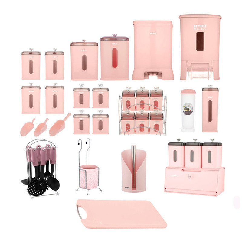 سرویس آشپزخانه 36 پارچه لیمون مدل درب گرد