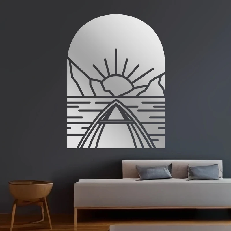 آینه پلکسی گلس مدل دکوراتیو کد N76 مجموعه 23 عددی