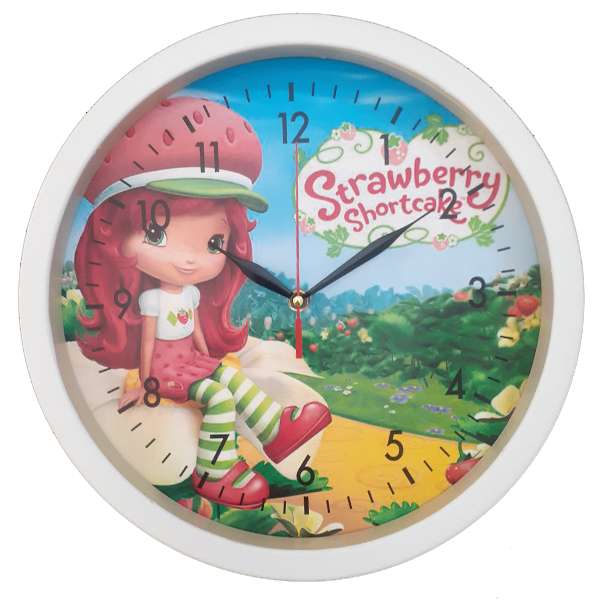 ساعت دیواری کودک مدل دختر توت فرنگی کد 01017