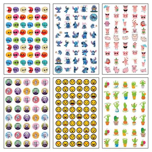 برچسب لنز ناخن طرح شکلک اسکلت کد N68 مجموعه 6 عددی