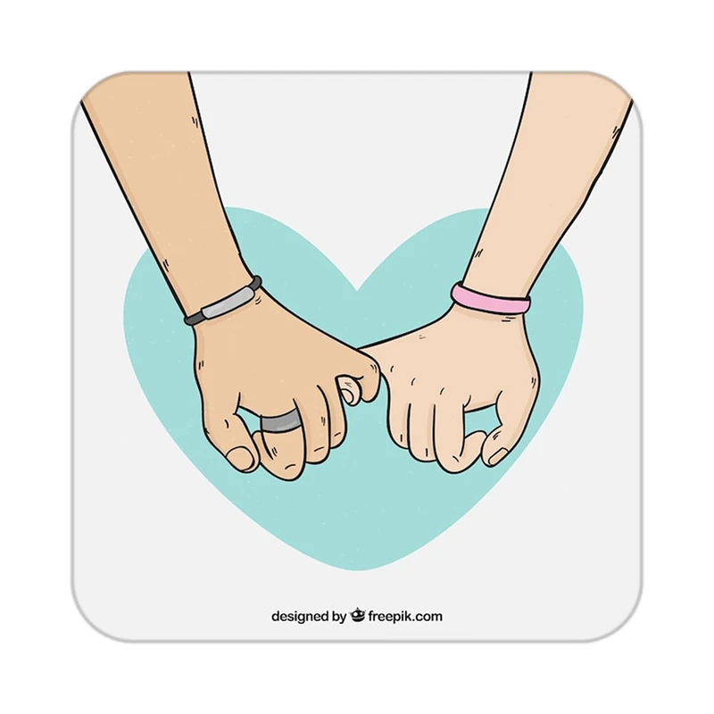 زیر لیوانی کاکتی طرح عاشقانه مدل mp38004