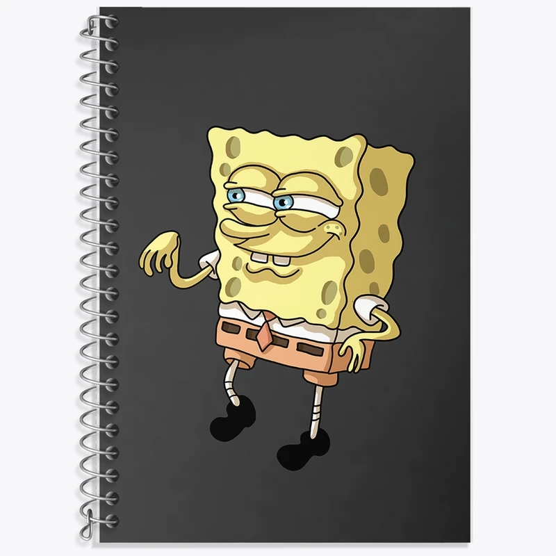 دفتر زبان 50 برگ خندالو مدل دو خط طرح باب اسفنجی کد F1858