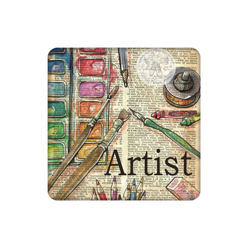 زیرلیوانی طرح بک گراند روزنامه ای هنری کد 5571039