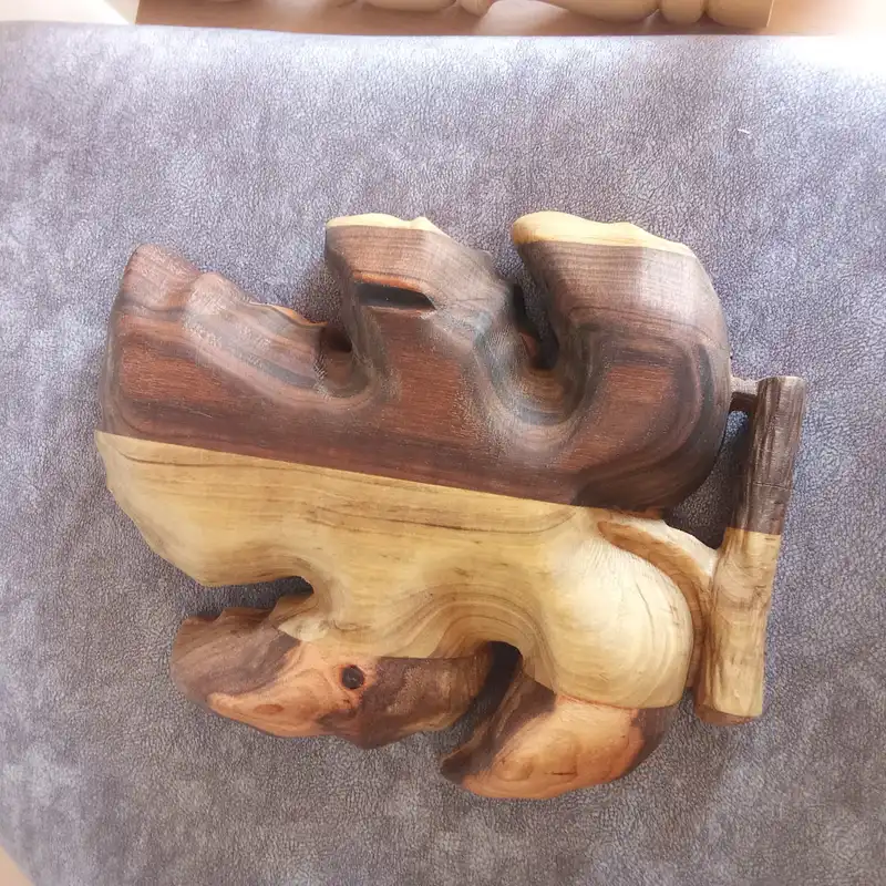 ظرف چوبی مدل میوه خوری برگ چنار