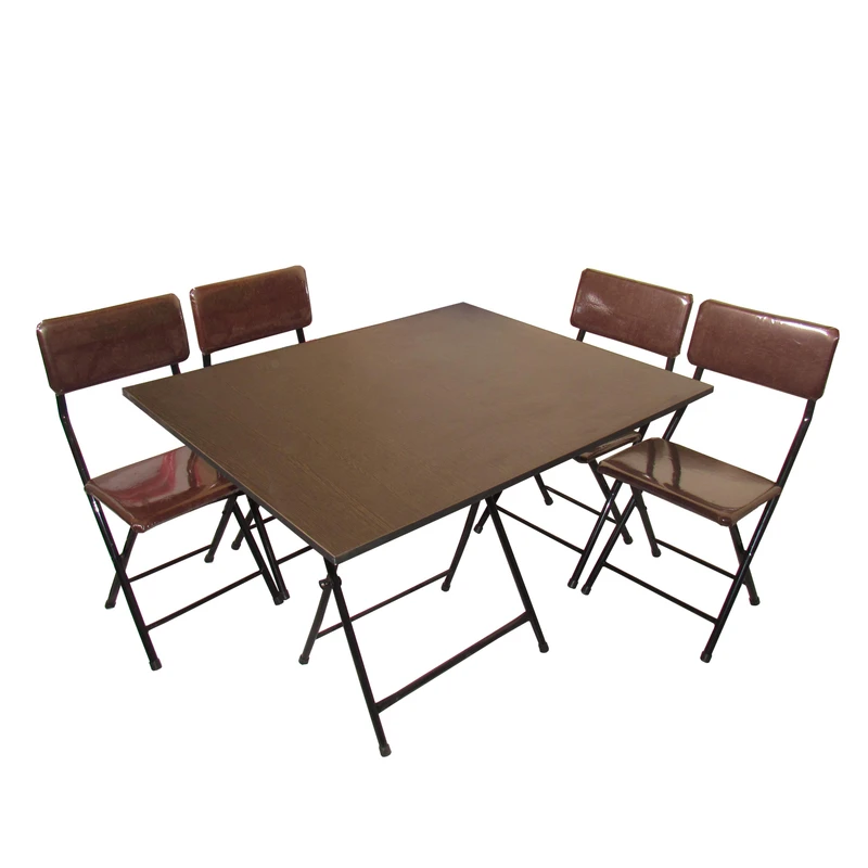 میز و صندلی ناهارخوری چهار نفره میزیمو مدل تاشو کد 1742 