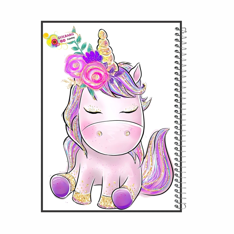 دفتر نقاشی 60 برگ گلبرگ مدل یونیکورن کد 2126