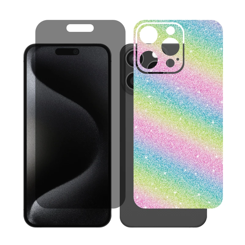 محافظ صفحه نمایش حریم شخصی گلس مدل Together مناسب برای گوشی موبایل اپل iPhone 15 Pro Max به همراه برچسب پوششی