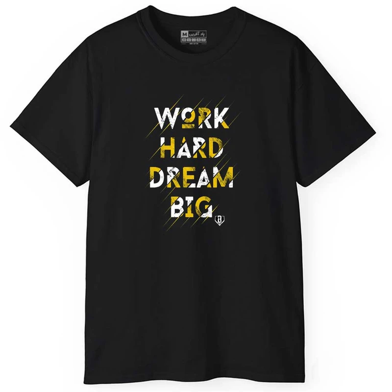 تی شرت آستین کوتاه مردانه پاد آفرین مدل اسپرت متن دار انگیزشی کد 0933