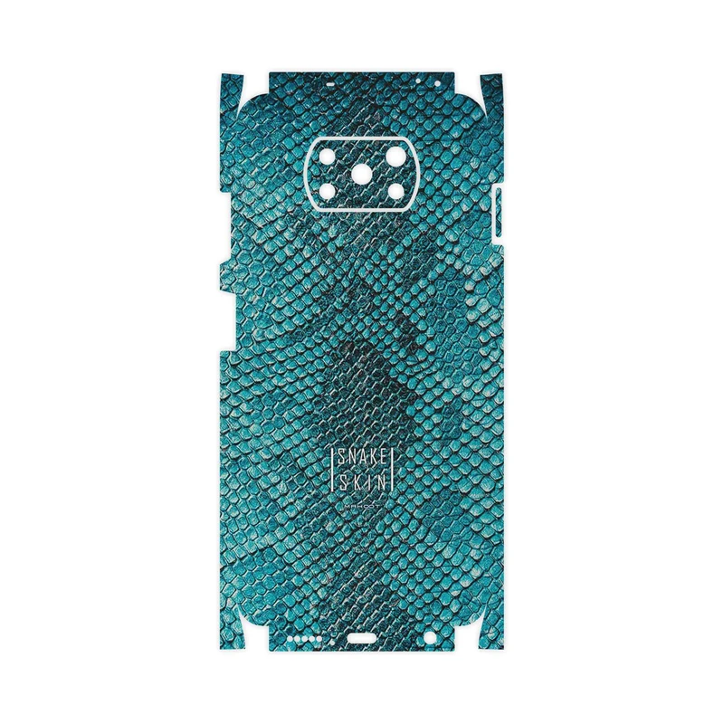برچسب پوششی ماهوت مدل Blue Snake Skin-FullSkin مناسب برای گوشی موبایل شیائومی Poco X3 Pro