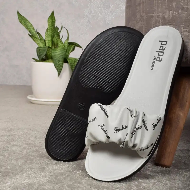 دمپایی زنانه پاپا مدل GRY.2788