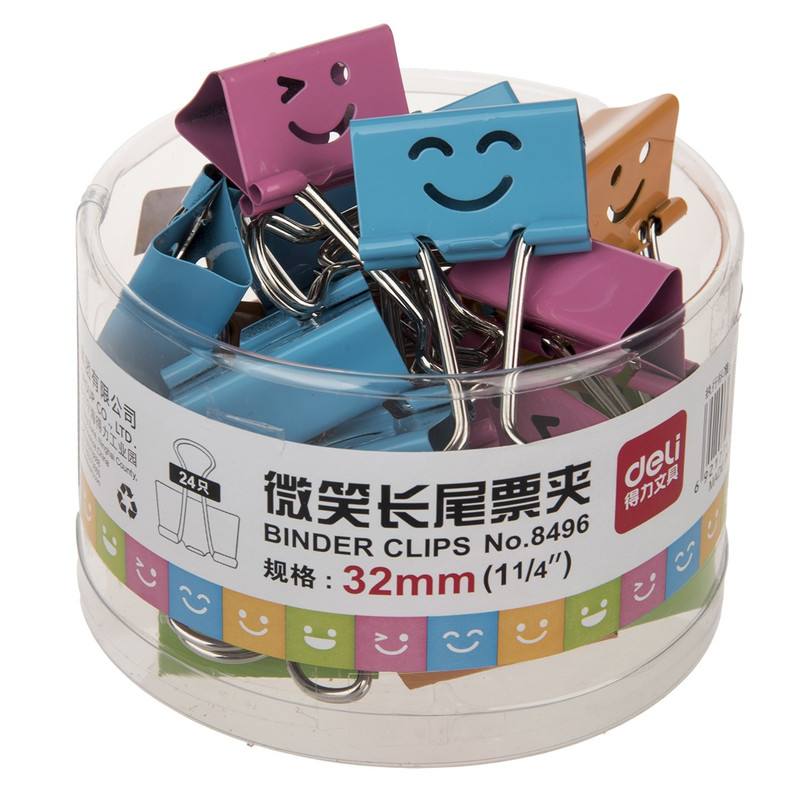 گیره کاغذ دلی سایز 32 میلی متر - بسته 12 عددی