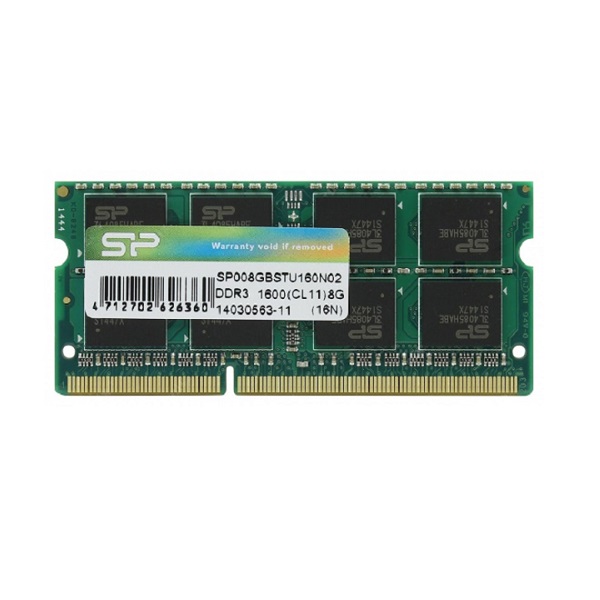 رم لپ تاپ DDR3L تک کاناله 1600 مگاهرتز CL11 سیلیکون پاور مدل SP008GLSTU160N02 ظرفیت 8 گیگابایت