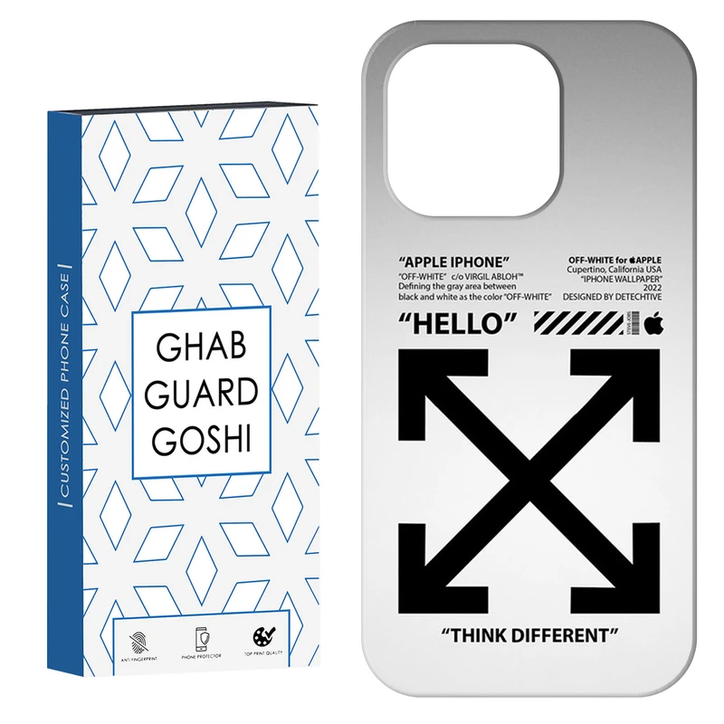 کاور قاب گارد گوشی طرح off withe  کد Dimo-645 مناسب برای گوشی موبایل اپل  IPHONE 14 PRO MAX   