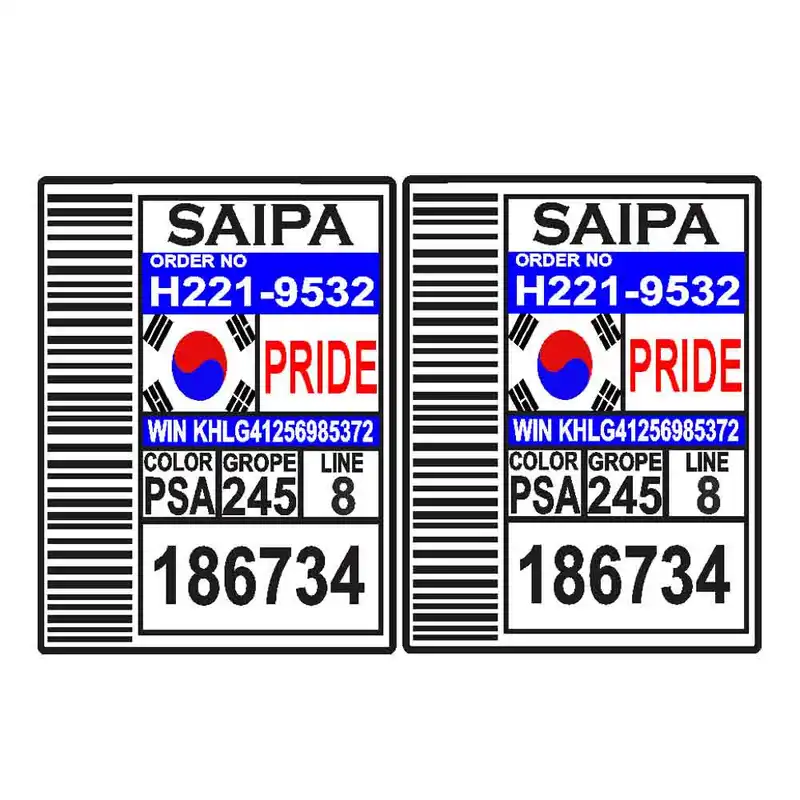 برچسب بدنه خودرو طرح لچکی مناسب برای پراید بسته دو عددی