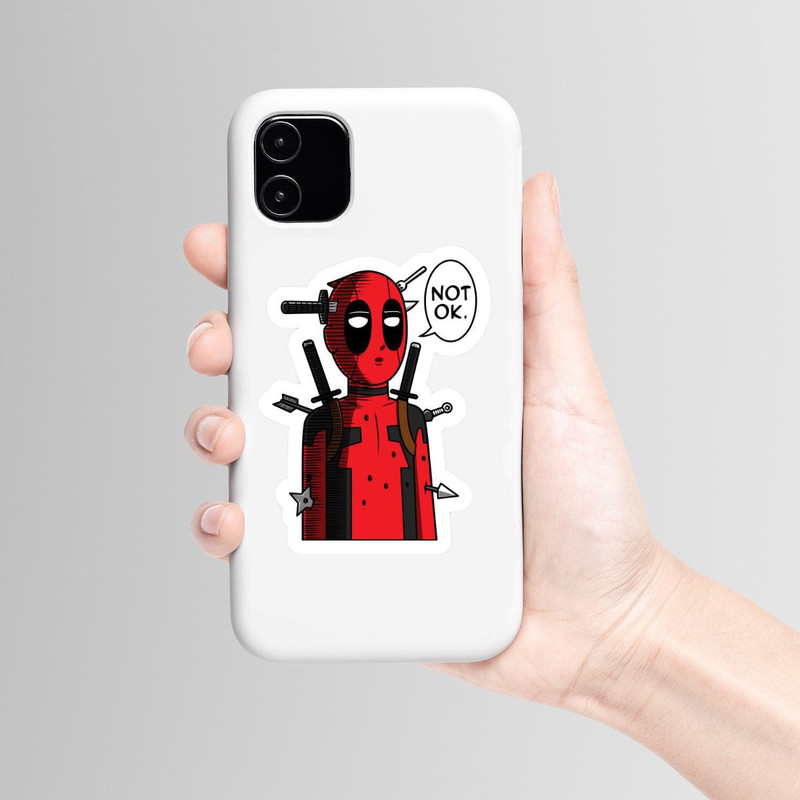 استیکر لپ تاپ و موبایل گوفی طرح ددپول مدل Deadpool 1