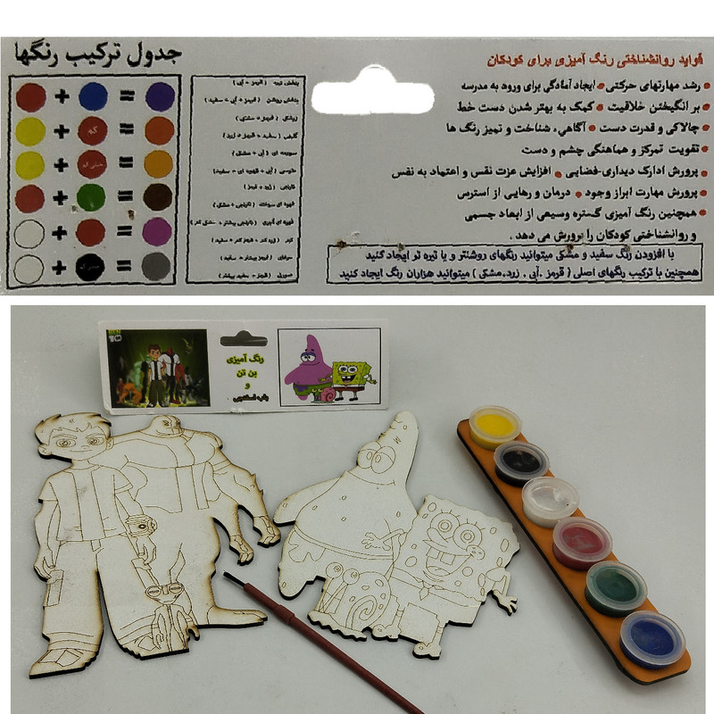 بازی آموزشی مدل رنگ آمیزی تابلو کد BE1