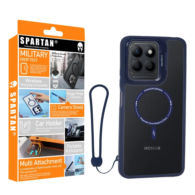 کاور اسپارتان مدل Magnetic Strap مناسب برای گوشی موبایل آنر Honor X8b به همراه بند