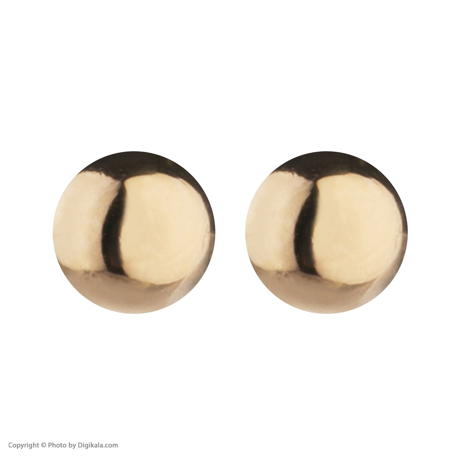 گوشواره طلا 18 عیار زنانه با طرح توپی مدل DK564 -  - 2