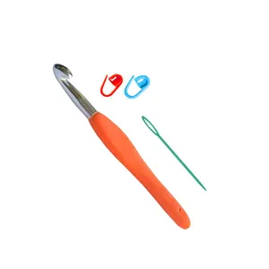 قلاب تریکو بافی مدل ZHL-10 به همراه سنجاق نشانه گذار بافتنی و سوزن دوخت کاموا مجموعه 4 عددی