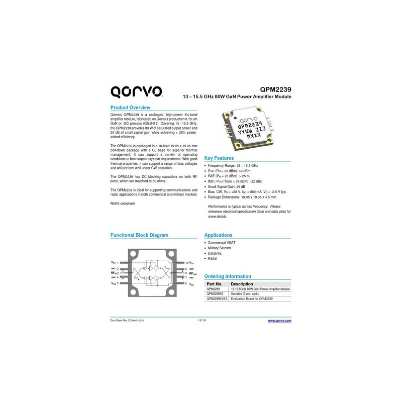 ماژول RF کوروو مدل QPM2239