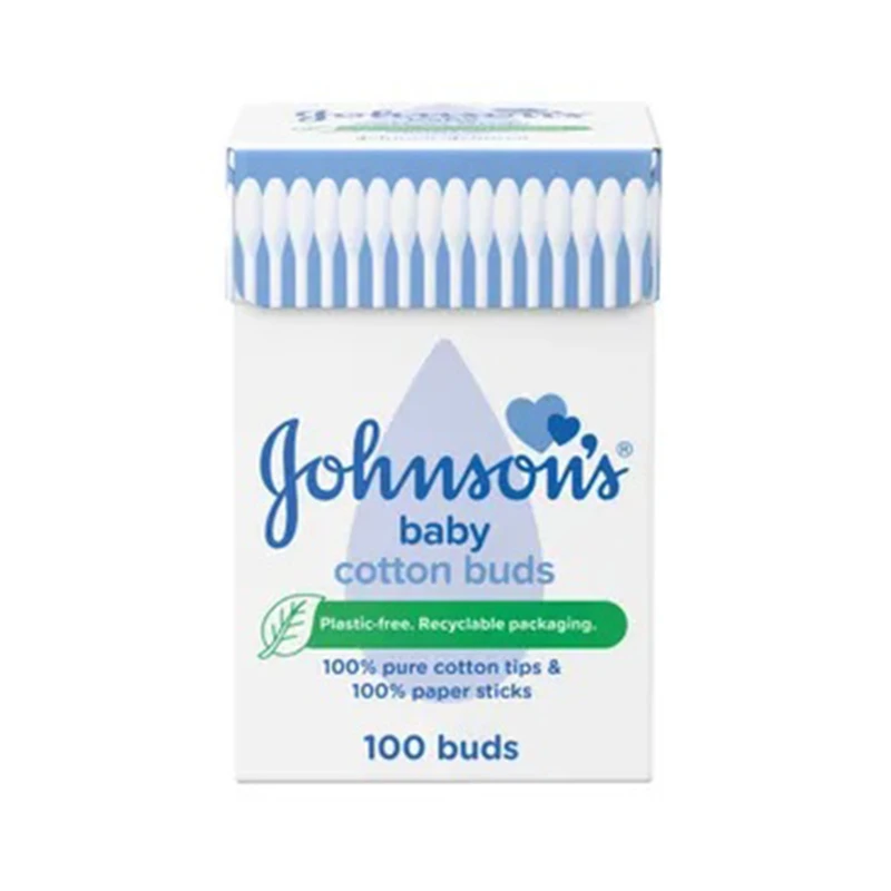 گوش پاک کن کودک جانسون مدل Cotton Buds بسته 100 عددی عکس شماره 2