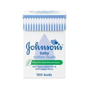 گوش پاک کن کودک جانسون مدل Cotton Buds بسته 100 عددی