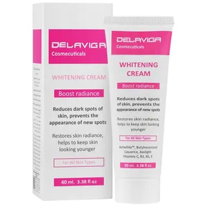 کرم روشن‌کننده روز دست و صورت و گردن دلاویگا مدل WHITENING مناسب برای انواع پوست حجم 40 میلی‌لیتر