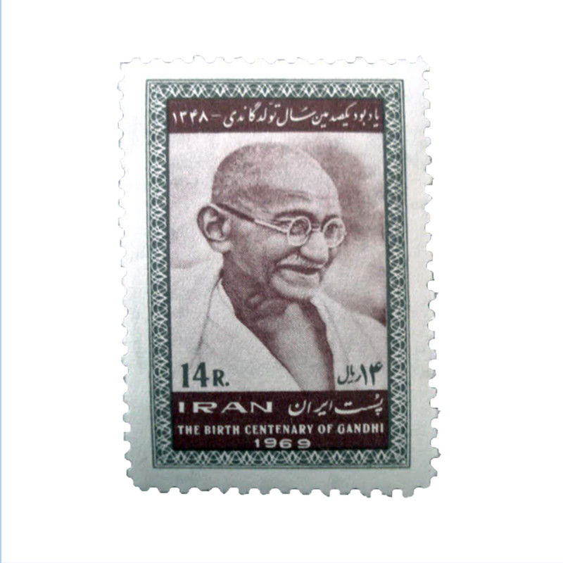 تمبر یادگاری مدل یادبود گاندی سال 1348 کد IR5053