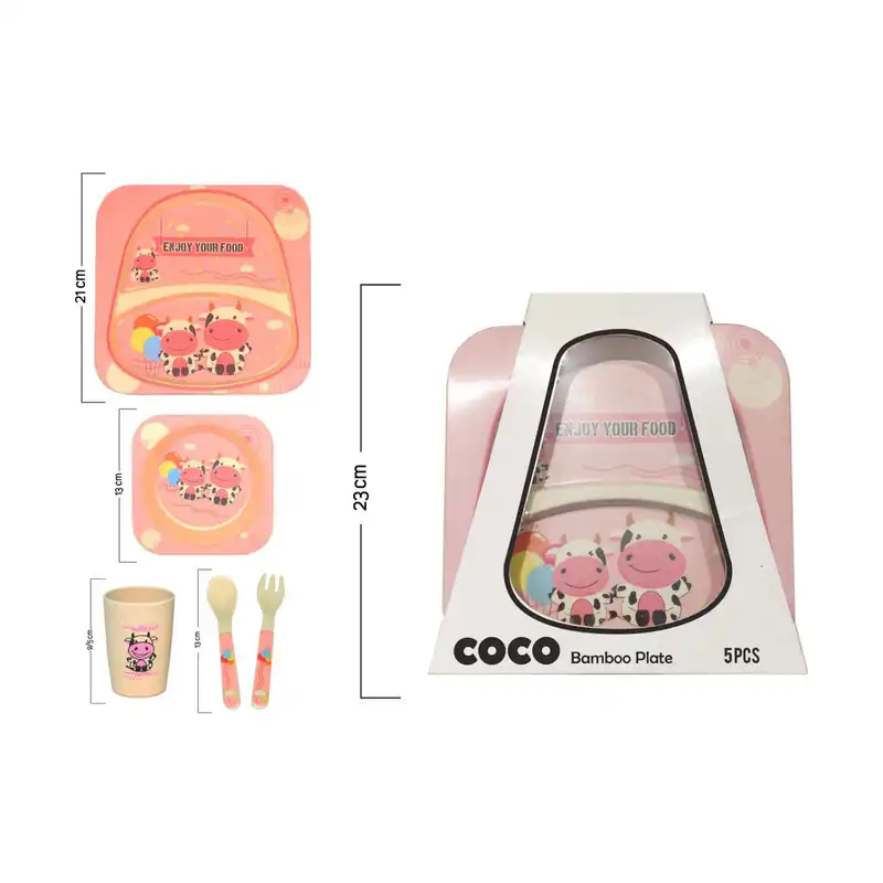 ظرف غذا 5 تکه کودک کوکو مدل Farmkids