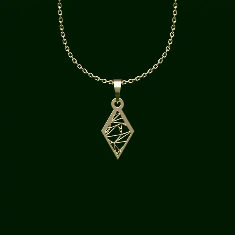 گردنبند طلا 18 عیار زنانه مدوپد مدل هندسی کد V2-1-1100