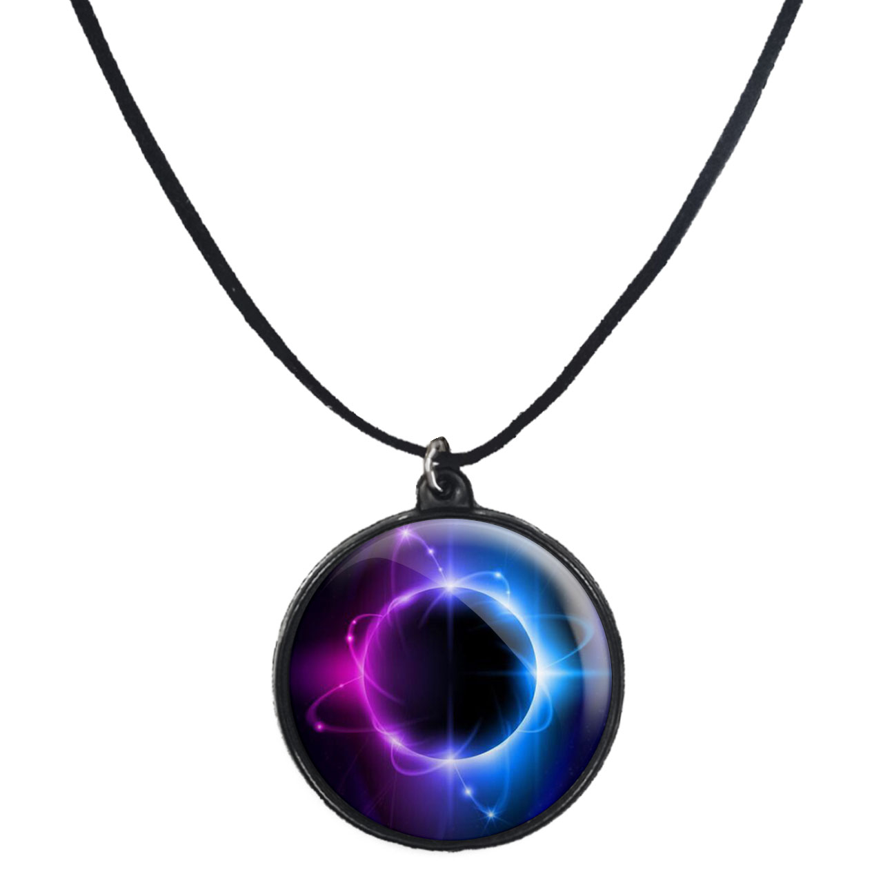 گردنبند پرمانه طرح سیاره ها کد pmb.25118 مدل دو طرفه