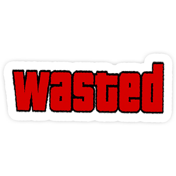 استیکر لپ تاپ طرح GTA مدل Wasted کد 1111MM