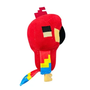 عروسک پولیشی مدل طوطی ماینکرافت کد 0087 ارتفاع 25 سانتی متر