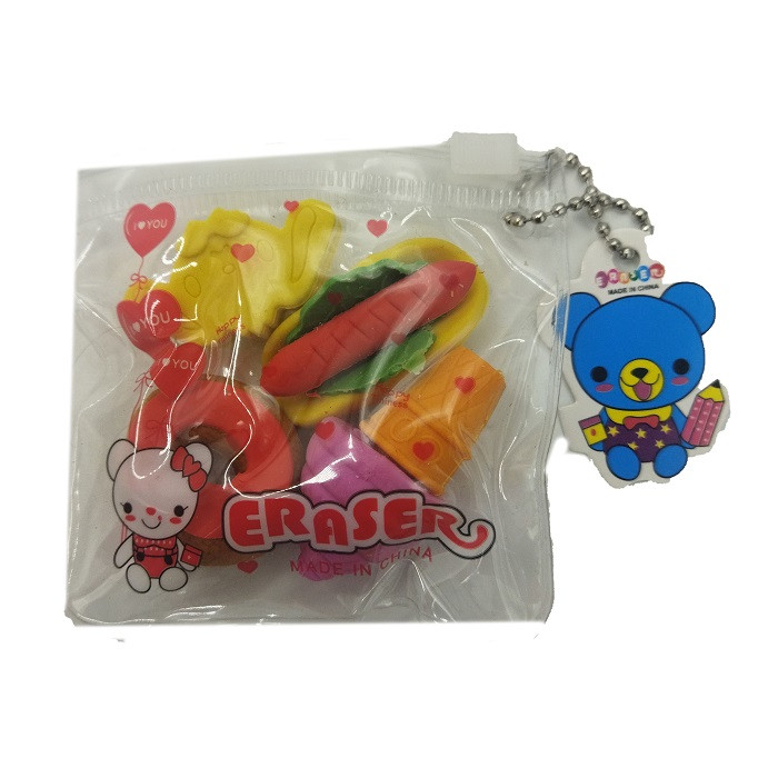 پاک کن مدل فانتزی فست فود مجموعه 4 عددی