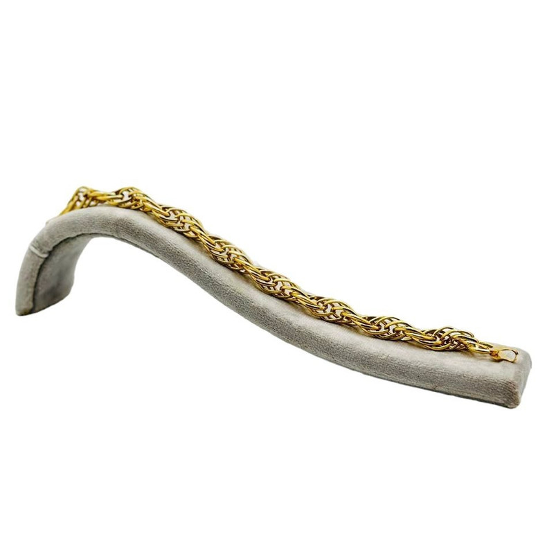 دستبند طلا 18 عیار زنانه طلای کامک مدل لوزی بافته دستبند طلا 18 عیار زنانه طلای کامک مدل لوزی بافته