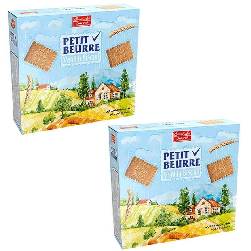 بیسکویت پتی بور وانیلی شیرین عسل - 1360 گرم بسته 2 عددی 
