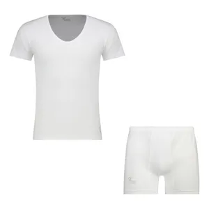 ست شورت و زیرپوش مردانه مدل A22 رنگ سفید