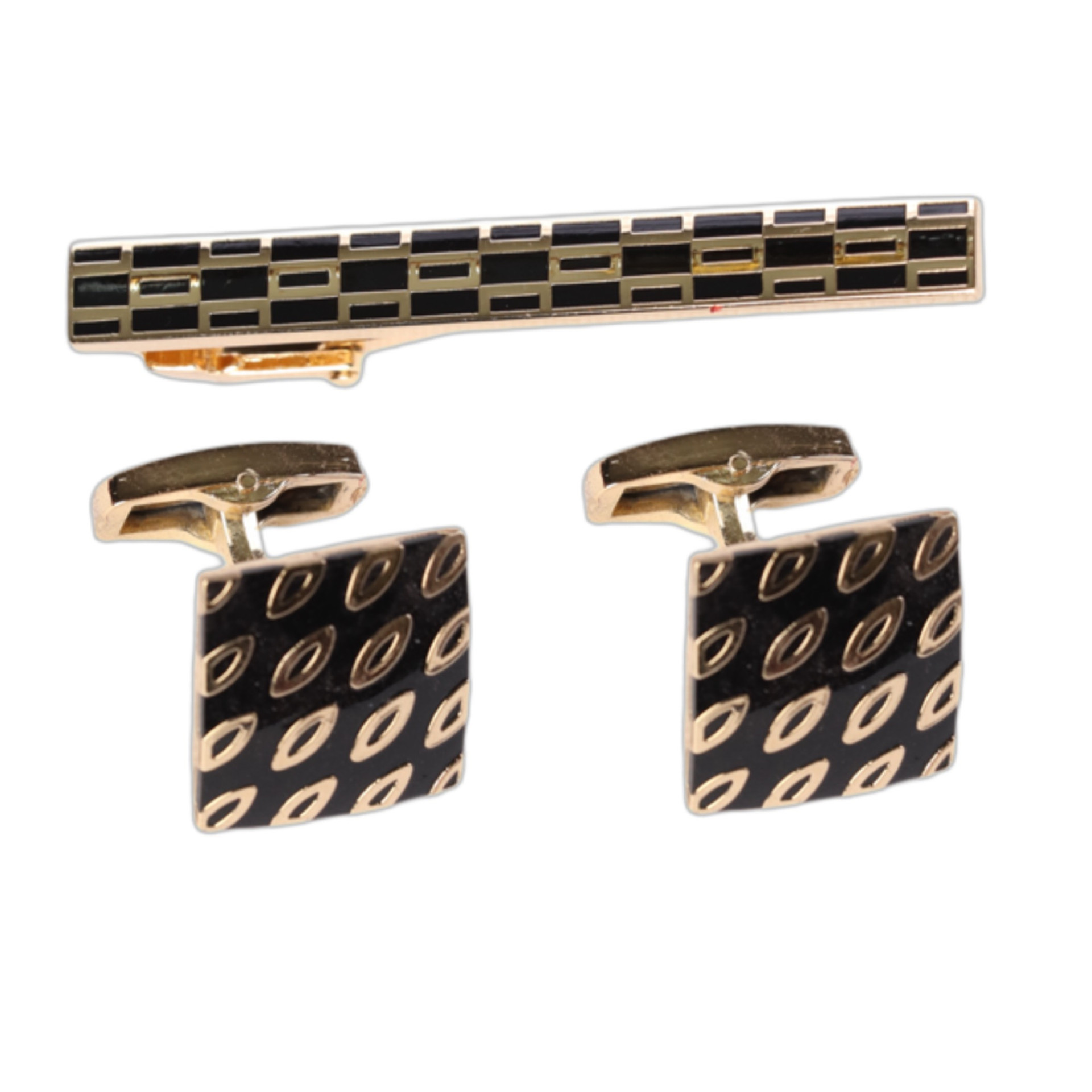 ست دکمه سردست و گیره کراوات مردانه نسن مدل ST7 ست دکمه سردست و گیره کراوات مردانه نسن مدل ST7