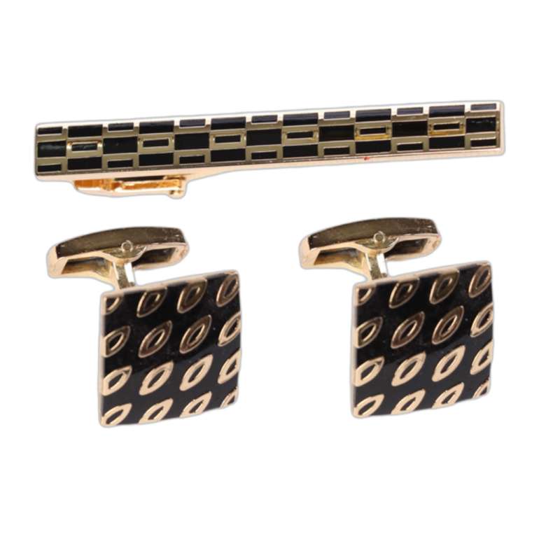 ست دکمه سردست و گیره کراوات مردانه نسن مدل ST7 ست دکمه سردست و گیره کراوات مردانه نسن مدل ST7