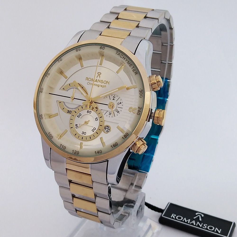 ساعت مچی عقربهای مردانه رومانسون مدل بندفلزی سه موتور کرنوگراف ضدآب کد 540 - - 3