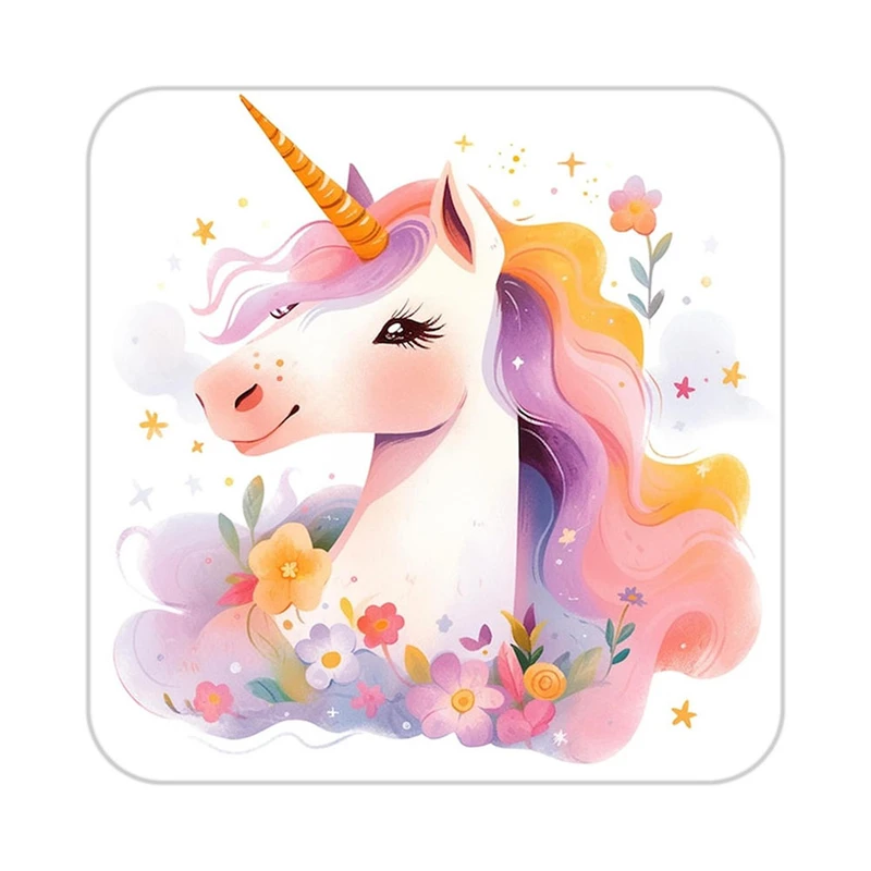 زیر لیوانی کاکتی طرح اسب تک شاخ و یونیکورن مدل mp32313