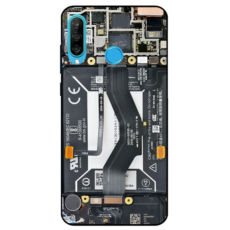 کاور مگافون طرح برد موبایل مدل 8004 مناسب برای گوشی موبایل هوآوی P30 Lite / Nova 4E	