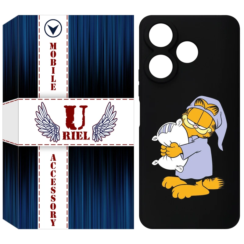 کاور یوریل مدل KSH کد 73 طرح گارفیلد خوابالو مناسب برای گوشی موبایل شیائومی Redmi 13x