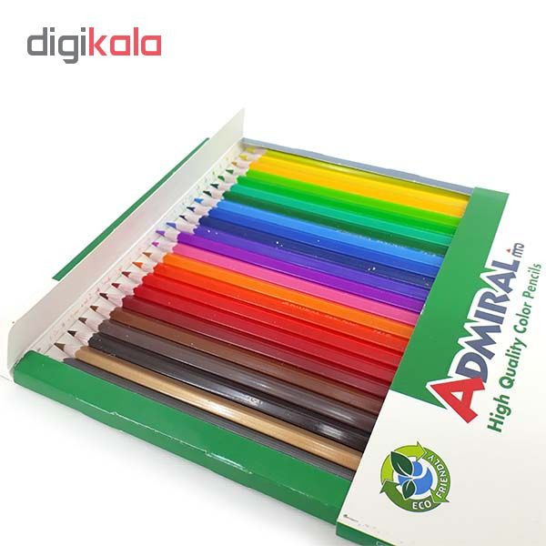 مداد رنگی 24 رنگ آدمیرال کد 761c بسته 6 عددی