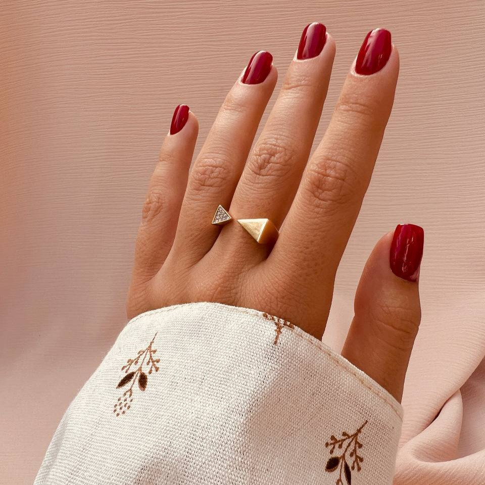 انگشتر زنانه مدل مثلثی انگشتر زنانه مدل مثلثی