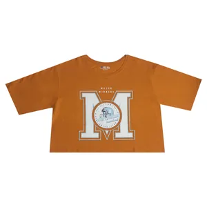 کراپ‌تاپ آستین کوتاه زنانه مدل  هلکا طرح ماجور