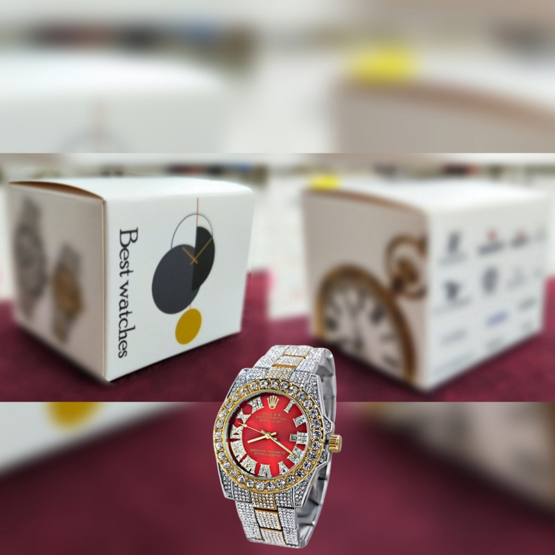 ساعت مچی عقربه ای  مدل فول نگین استون کد Av-Ro-4