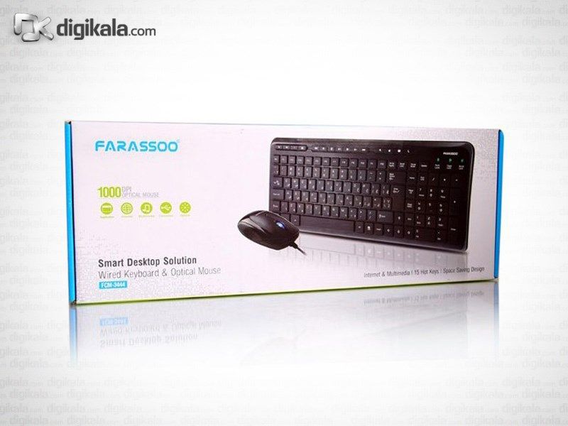 کیبورد و ماوس باسیم فراسو مدل FCM-3444 با رابط PS/2 main 1 4