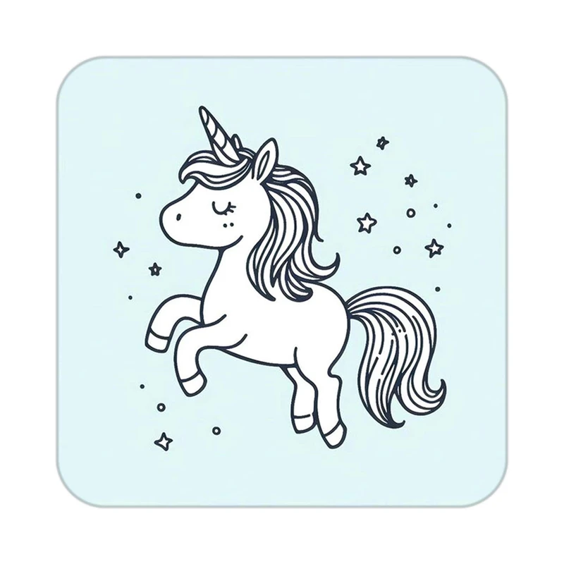 زیر لیوانی کاکتی طرح اسب تک شاخ و یونیکورن مدل mp31381